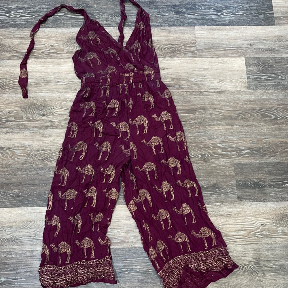 Earthbound jumpsuit, halter top, no back